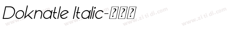 Doknatle Italic字体转换